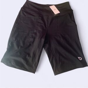NWT. Baleaf Women's Black Bike Shorts. Size Small.